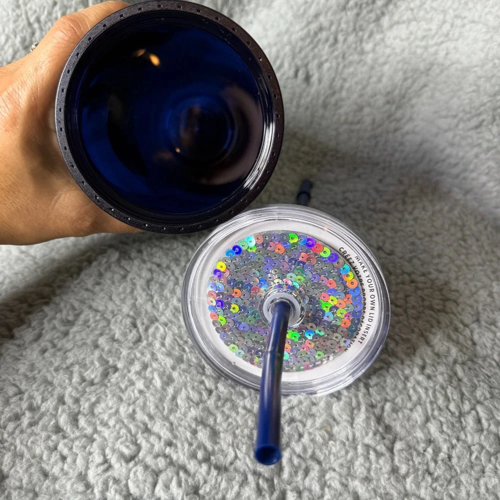 Starbucks 24 oz Tumbler Cup‎ Green Decorate Your Own Confetti Lid 2022